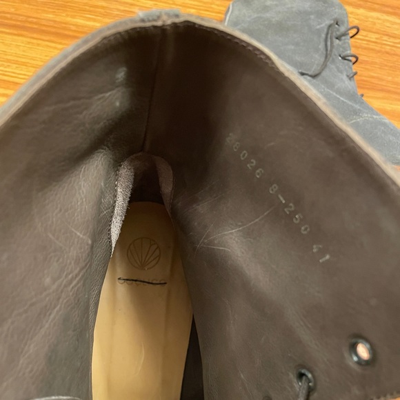 New Coclico Suede Lace-up Wood Sole Clog Booties - Picture 5 of 6